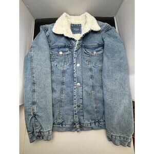 Redwood Demin Jacket w/ Faux Shearling Cotton Polyester Size L Unisex